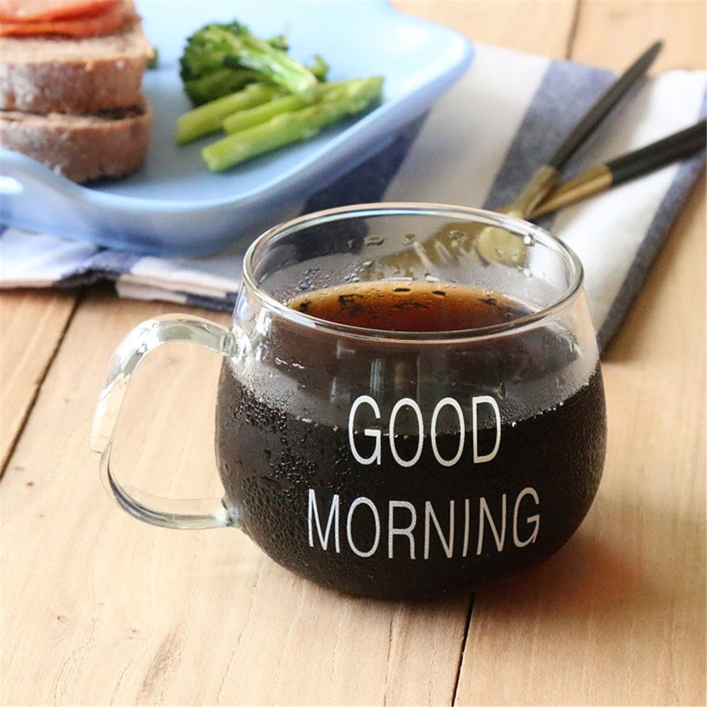 Caneca de Vidro para Café, Chá, Leite, Iogurte